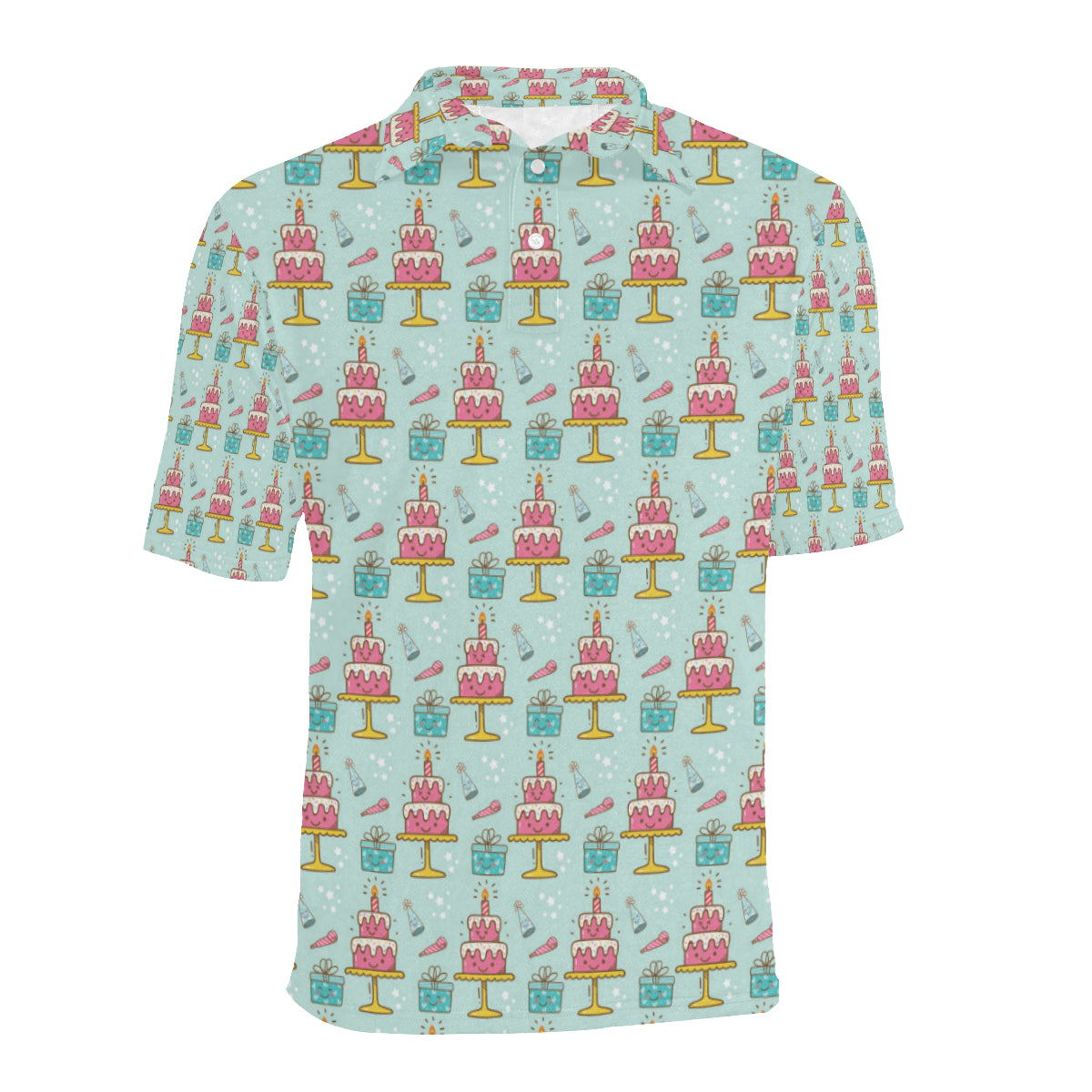 Cake Pattern Print Design 06 Men Polo Shirt