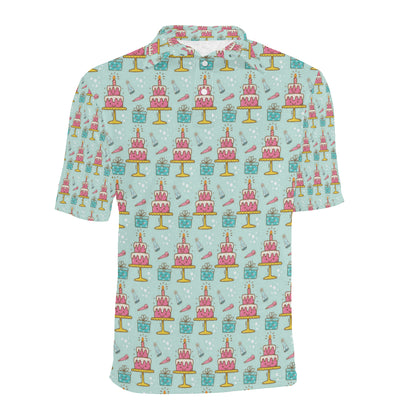 Cake Pattern Print Design 06 Men Polo Shirt