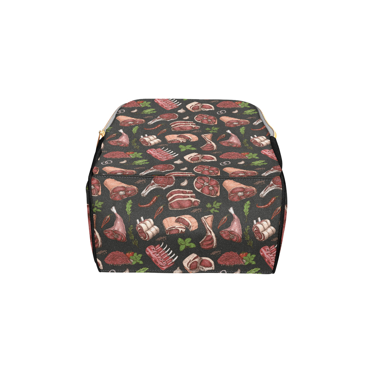 Meat Pattern Print Design 02 Diaper Bag Backpack