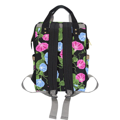 Morning Glory Pattern Print Design MG04 Diaper Bag Backpack