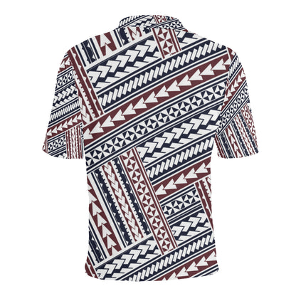Polynesian Tribal line Men Polo Shirt