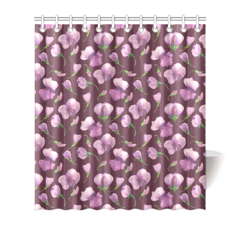 Peony Pattern Print Design PE010 Shower Curtain