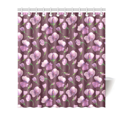 Peony Pattern Print Design PE010 Shower Curtain