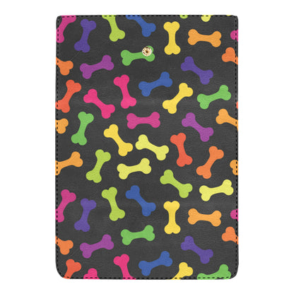 Dog Bone Neon Color Pattern Print Design 02 Women's Trifold Wallet