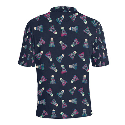 Badminton Ball Pattern Print Design 02 Men Polo Shirt