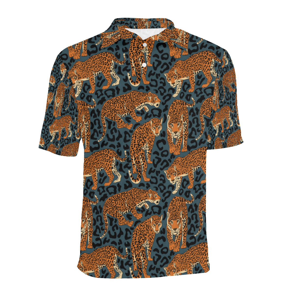 Jaguar Pattern Print Design 04 Men Polo Shirt