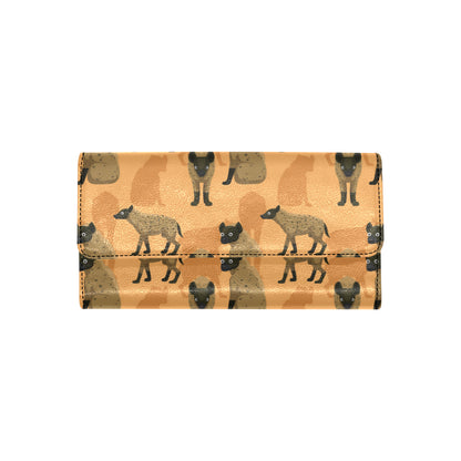 Hyena Pattern Print Design 01 Women's Trifold Wallet