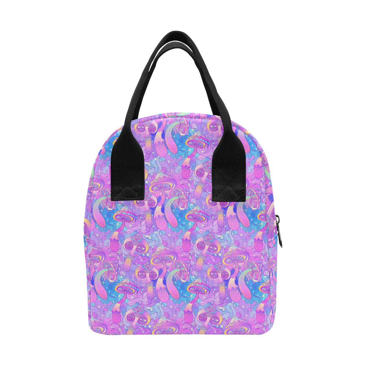 Psychedelic Trippy Mushroom Print Insulated Lunch Bag
