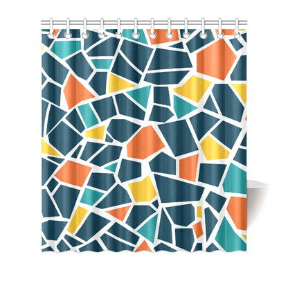 Mosaic Pattern Print Design 02 Shower Curtain