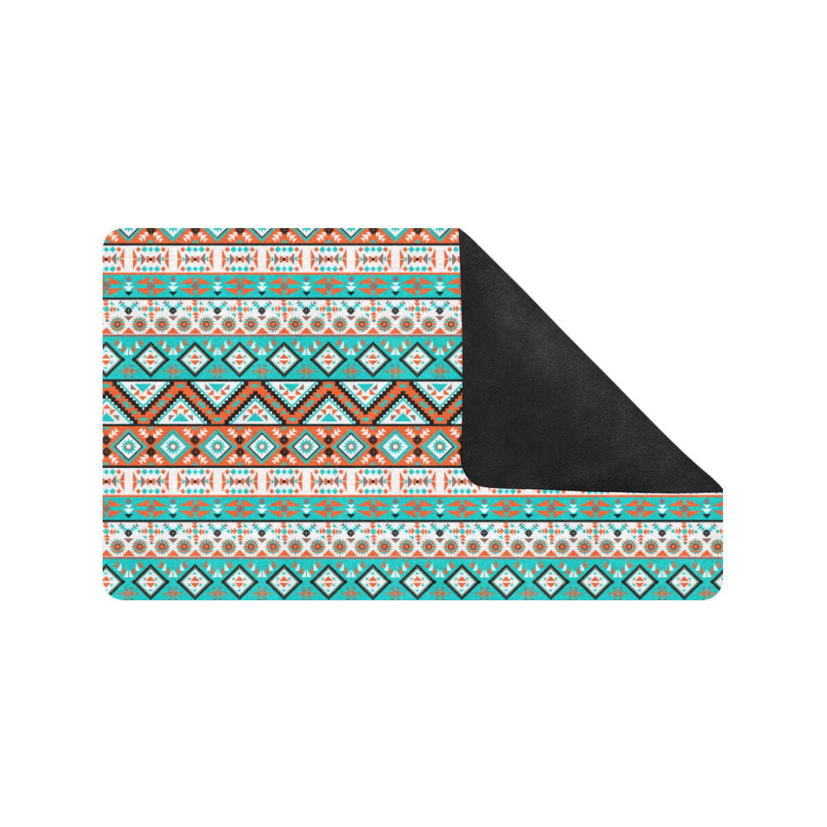 Navajo Style Print Pattern Rubber Doormat