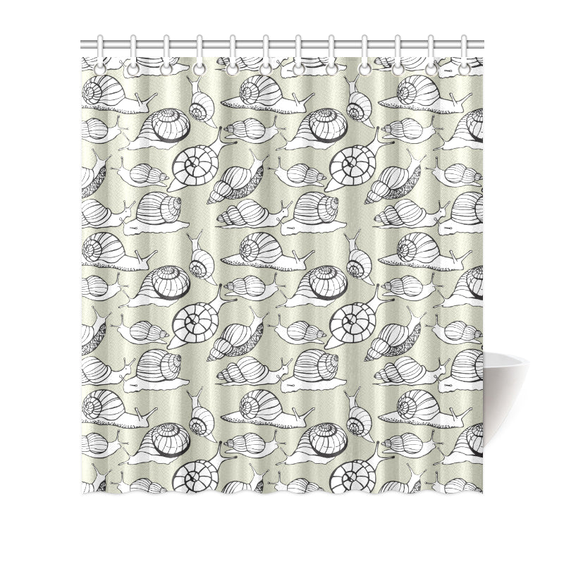Snail Pattern Print Design 03 Shower Curtain