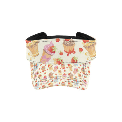 Cupcakes Strawberry Cherry Print Unisex Sun Visor