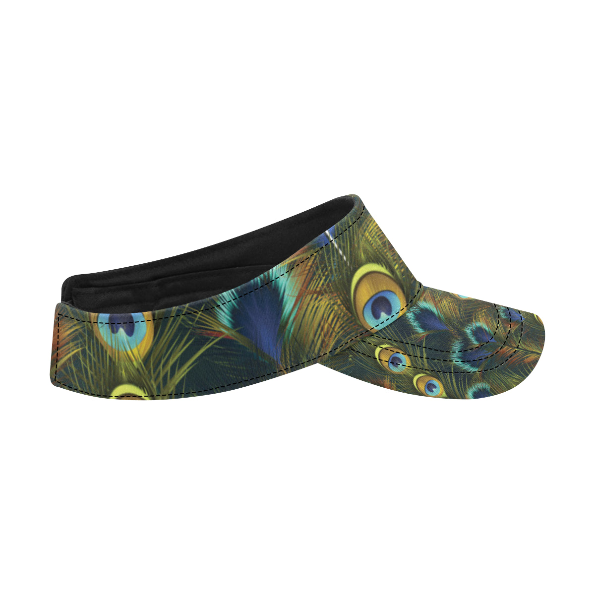 Peacock Feather Pattern Print Design A03 Unisex Sun Visor