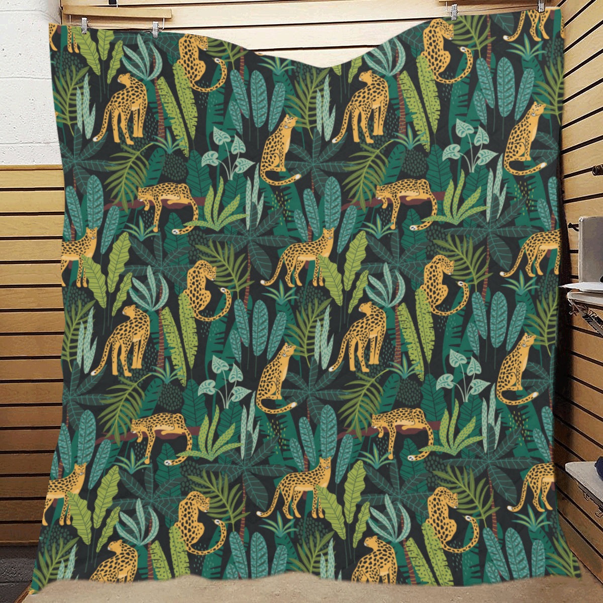 Jaguar Jungle Pattern Print Design 03 Premium Quilt