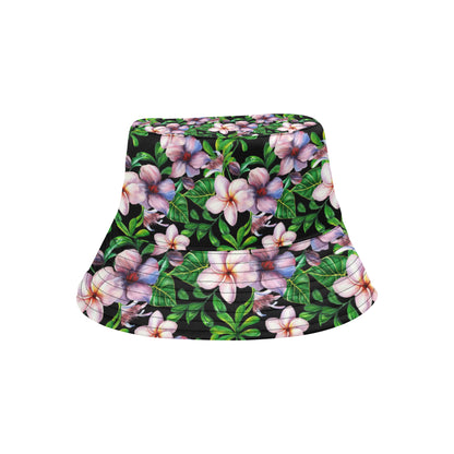 Plumeria Pattern Print Design PM01 Unisex Bucket Hat
