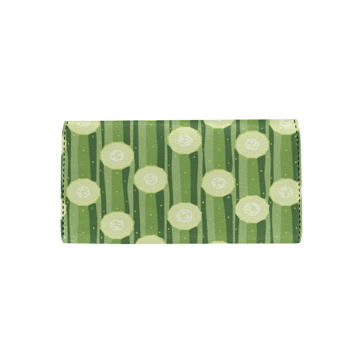 Cucumber Pattern Print Design CC03 Women's Trifold Wallet