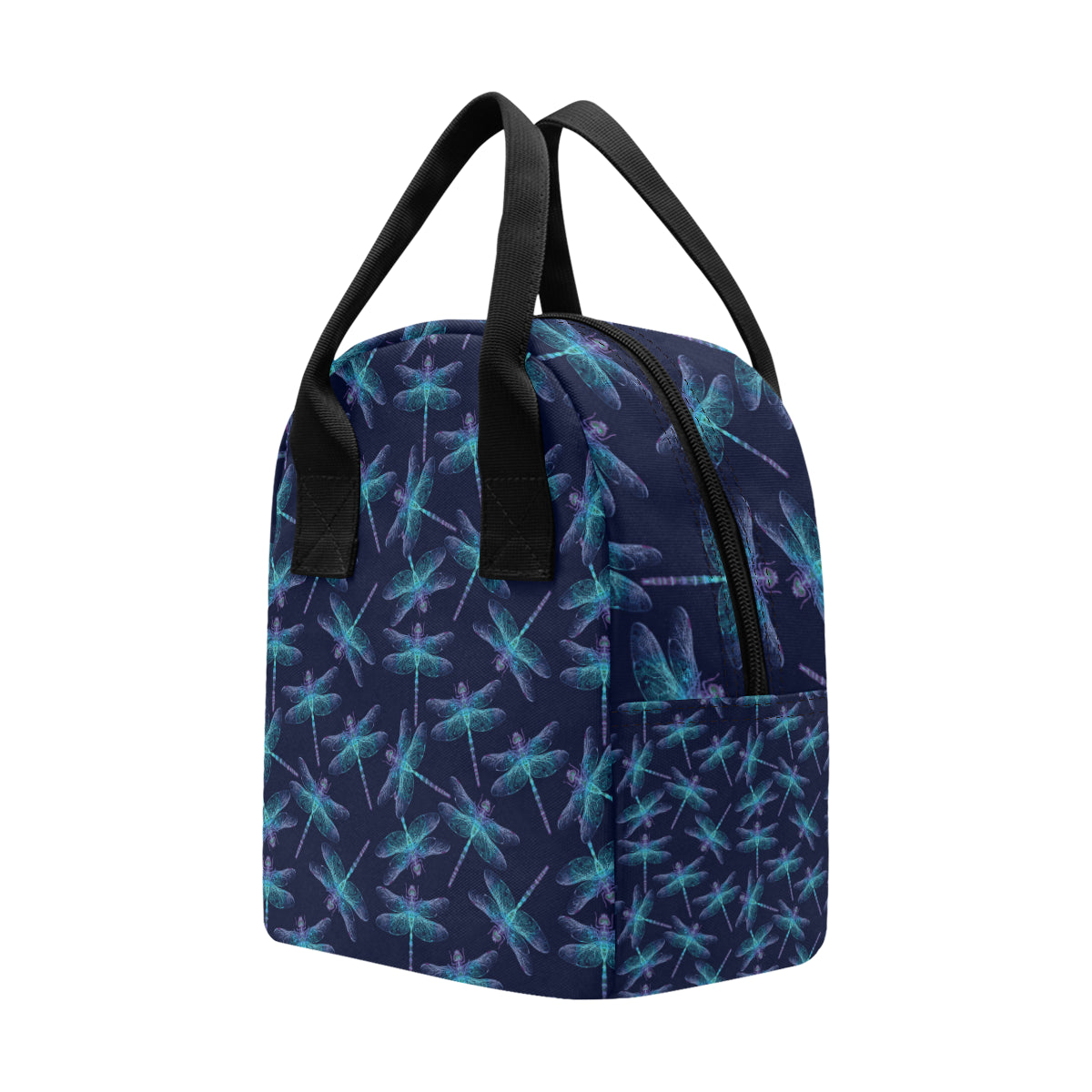 Dragonfly Hand Drawn Style Print Insulated Lunch Bag