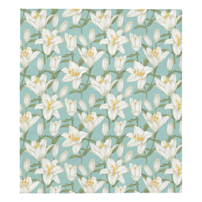 Lily Pattern Print Design LY09 Premium Quilt