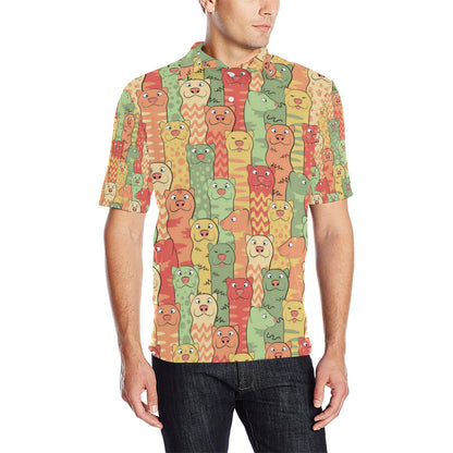 Ferret Pattern Print Design 01 Men Polo Shirt