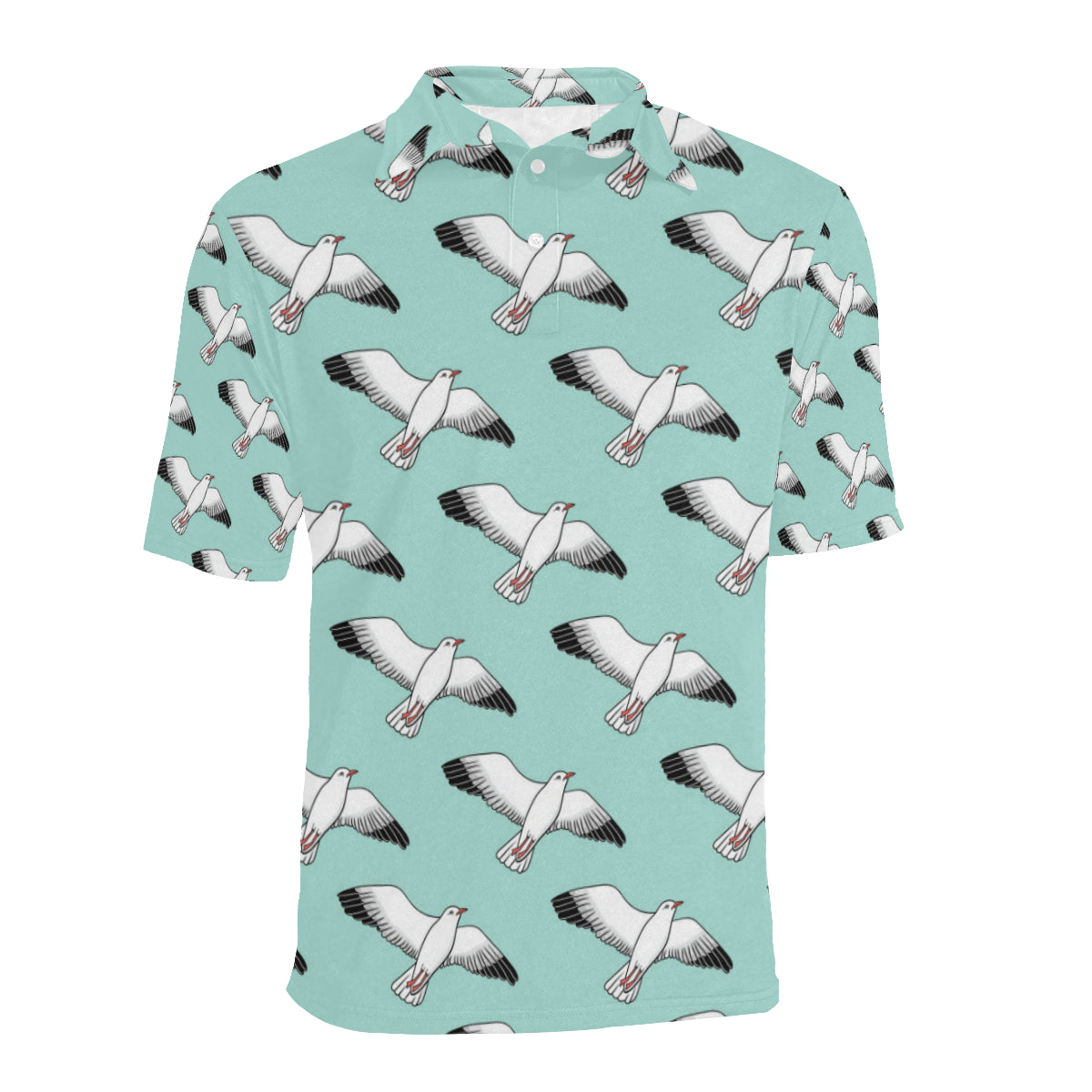 Pigeon Pattern Print Design 02 Men Polo Shirt