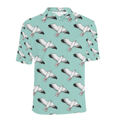 Pigeon Pattern Print Design 02 Men Polo Shirt