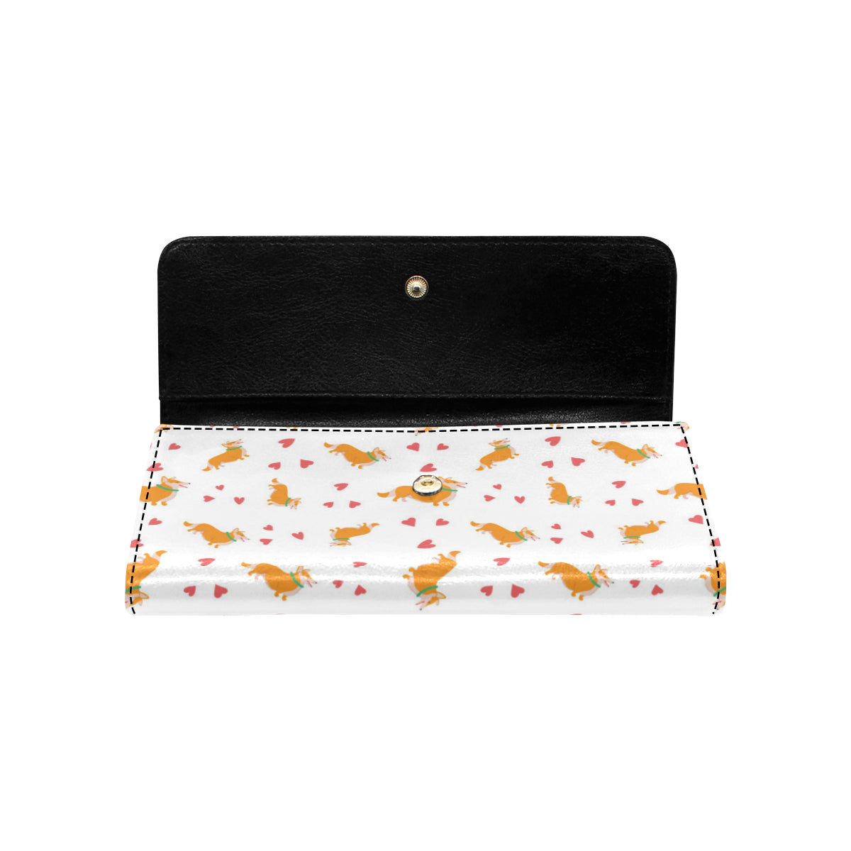 Cardigan Welsh Corgis Pattern Print Design 04 Women's Trifold Wallet