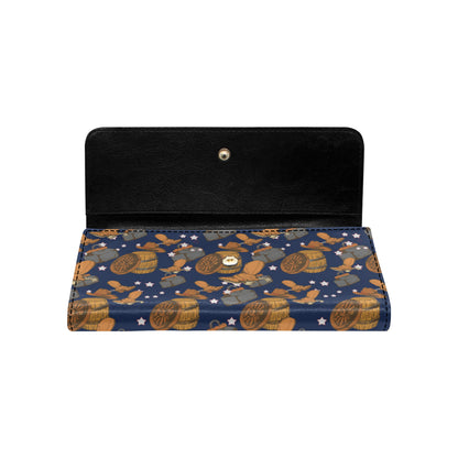 Cowboy Pattern Print Design 03 Women's Trifold Wallet