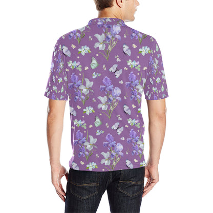 Iris Pattern Print Design IR09 Men Polo Shirt