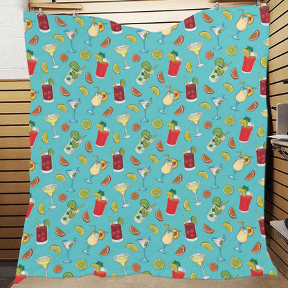 Cocktail Pattern Print Design 05 Premium Quilt
