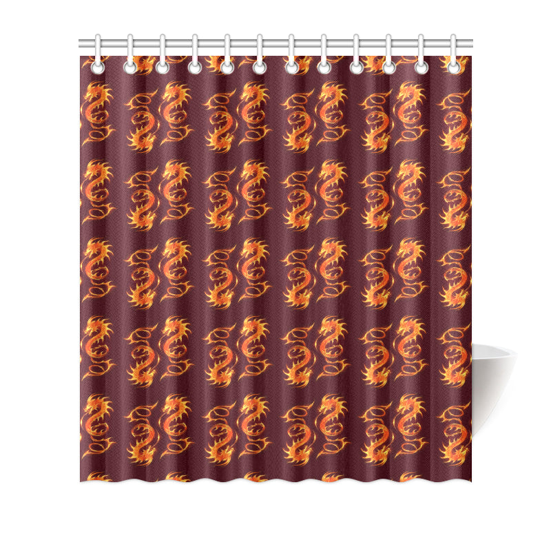 Dragons Fire Design Shower Curtain