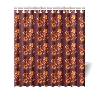 Dragons Fire Design Shower Curtain