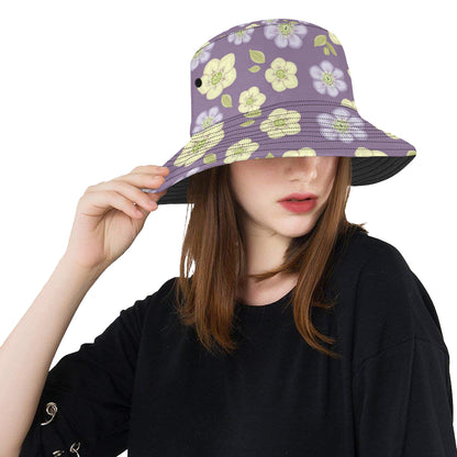 Anemone Pattern Print Design AM013 Unisex Bucket Hat