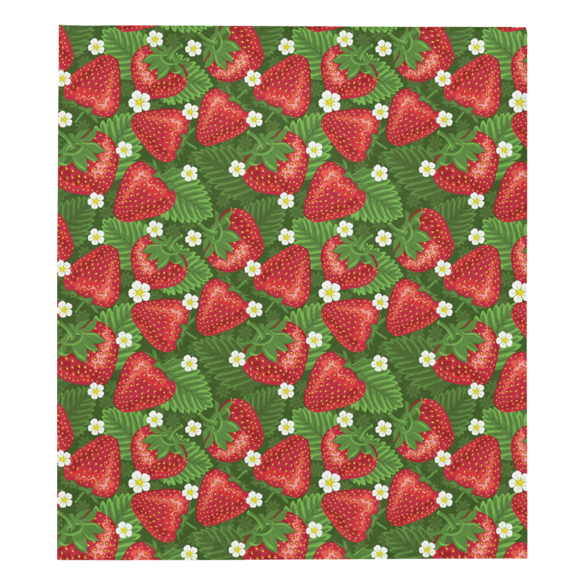 Strawberry Pattern Print Design SB05 Premium Quilt