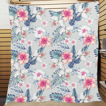 Hibiscus Print Premium Quilt