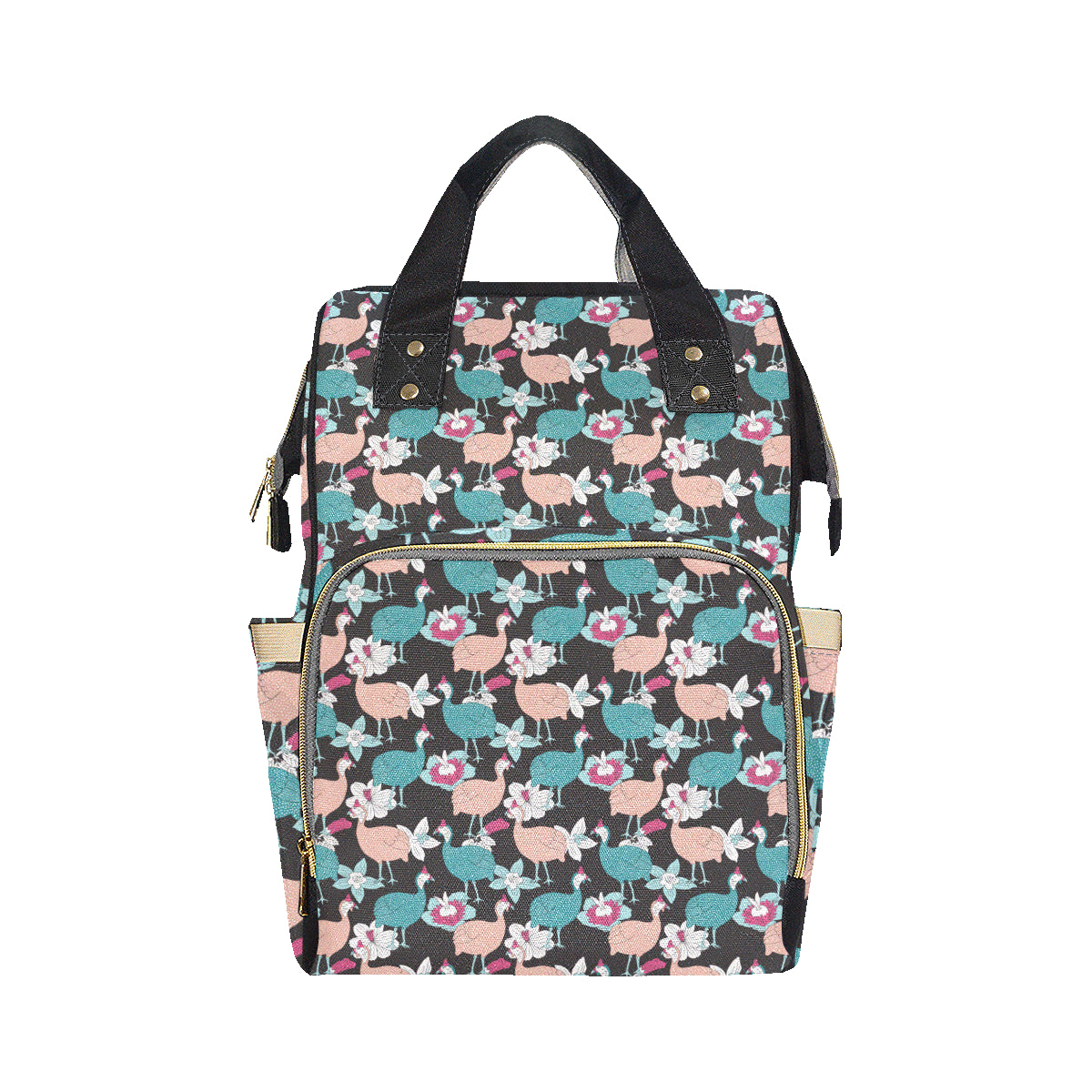 Guinea Fowl Pattern Print Design 03 Diaper Bag Backpack