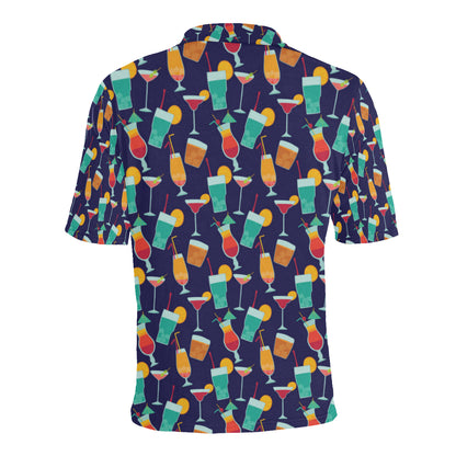 Cocktail Pattern Print Design 06 Men Polo Shirt