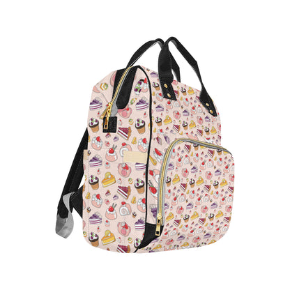 Cake Pattern Print Design 01 Diaper Bag Backpack