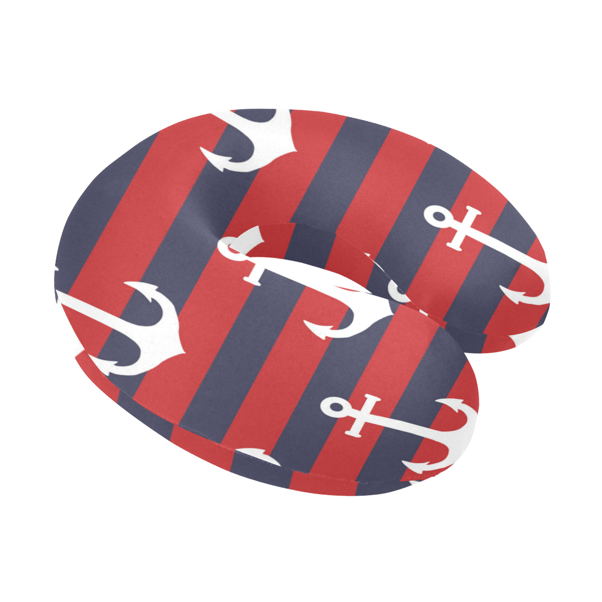 Nautical Pattern Print Design A05 U-Shaped Travel Neck Pillow