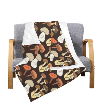 Mushroom Pattern Print Design A05 Premium Quilt