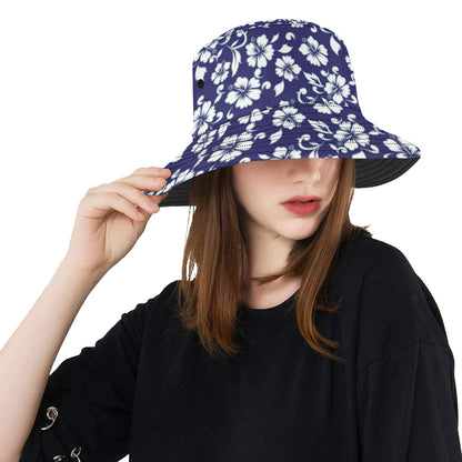 Hibiscus Pattern Print Design HB010 Unisex Bucket Hat