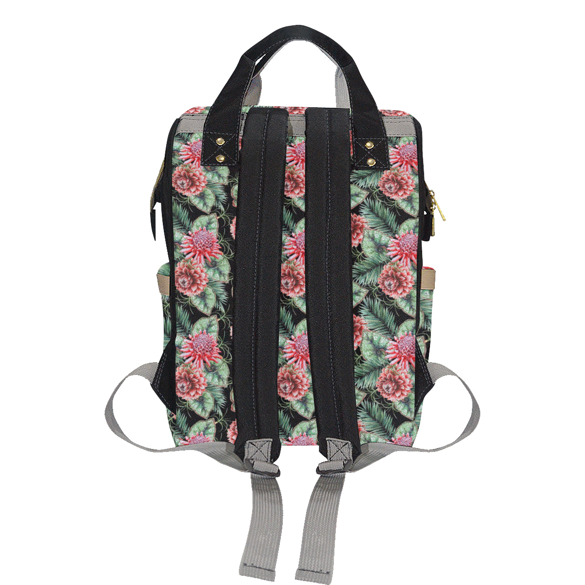 Dahlia Pattern Print Design DH06 Diaper Bag Backpack