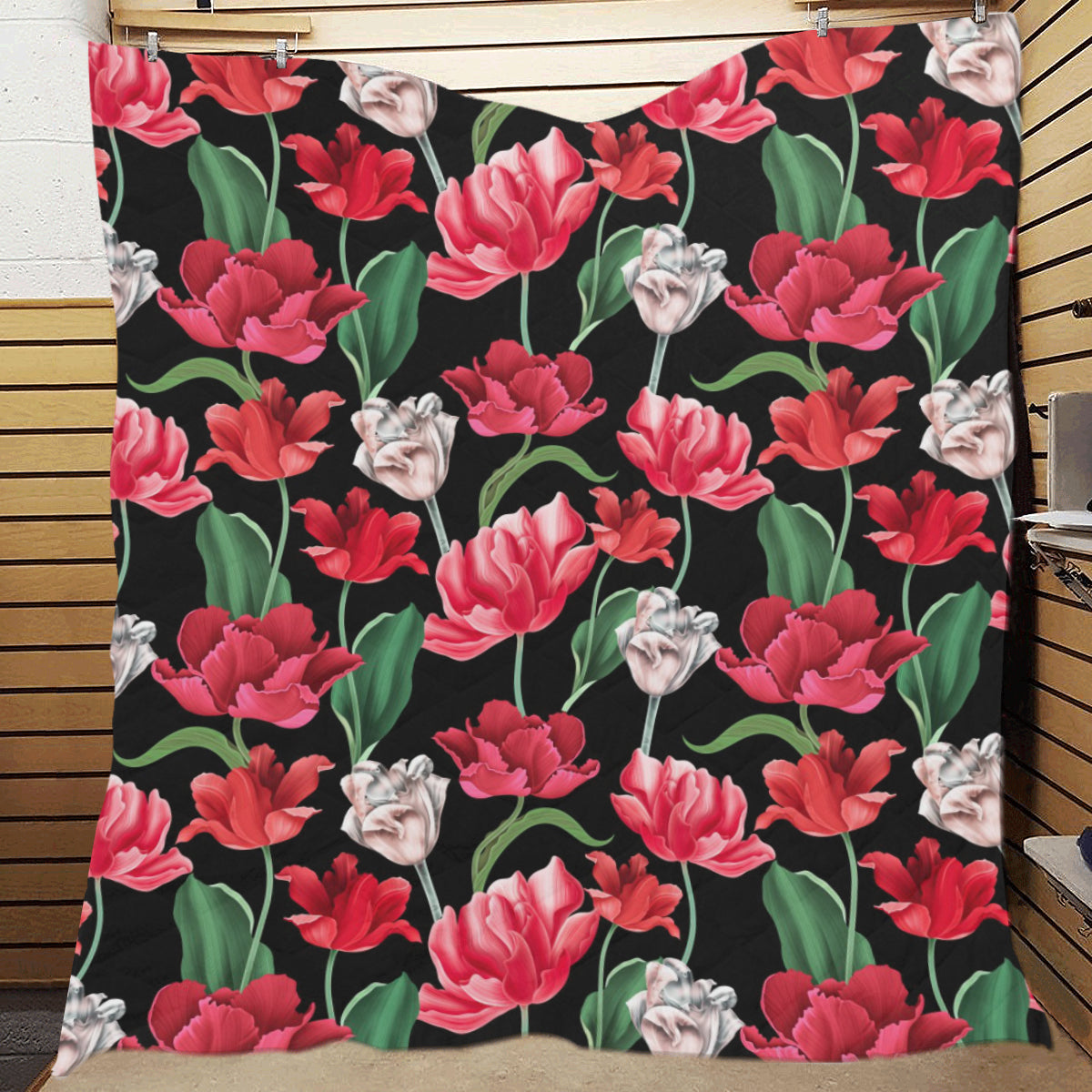 Tulip Pattern Print Design TP08 Premium Quilt