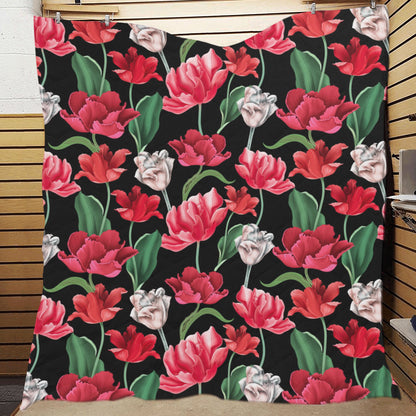 Tulip Pattern Print Design TP08 Premium Quilt