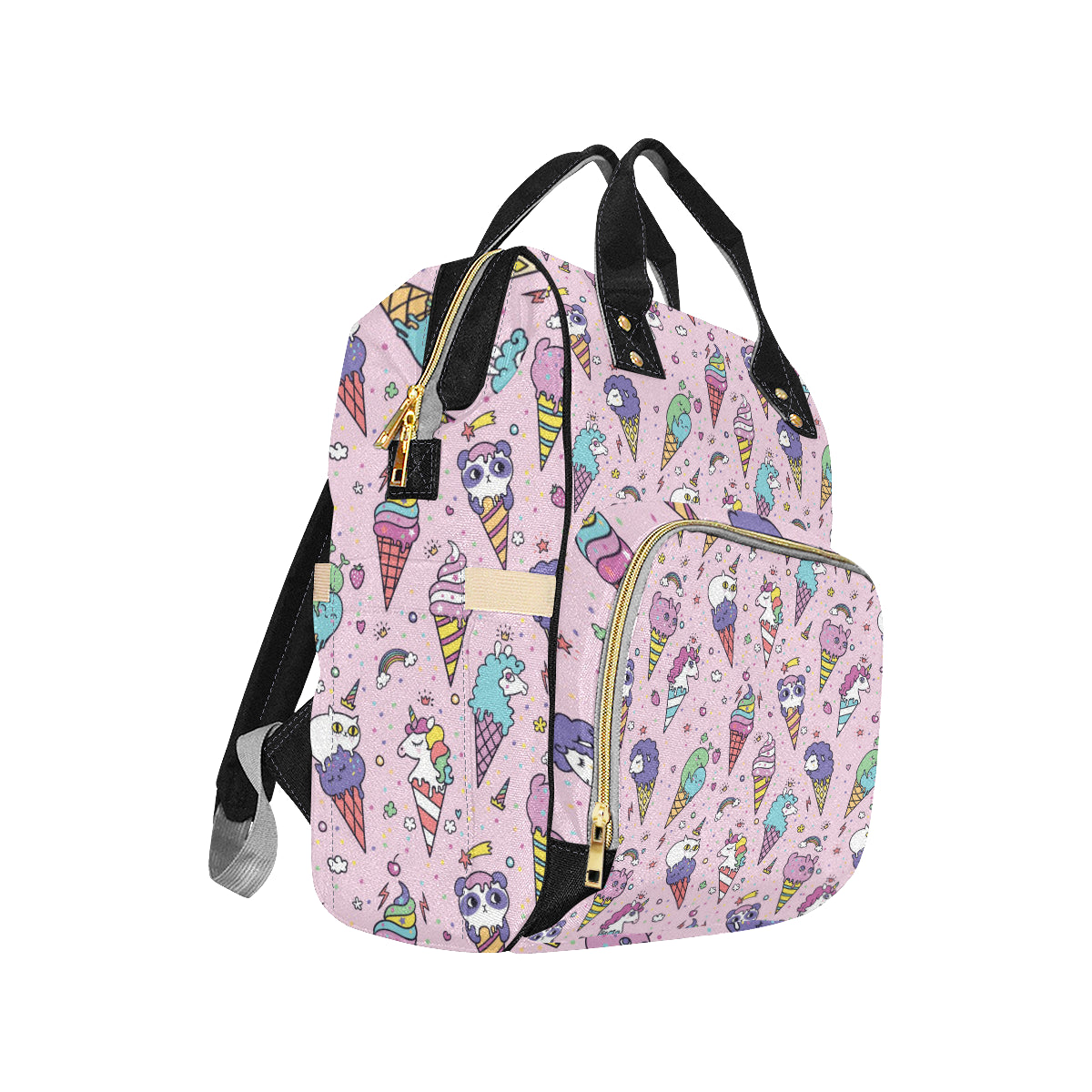 Ice Cream Pattern Print Design IC05 Diaper Bag Backpack