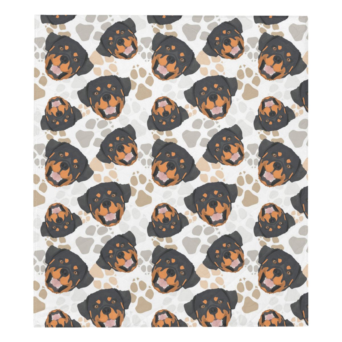 Rottweiler Pattern Print Design A03 Premium Quilt