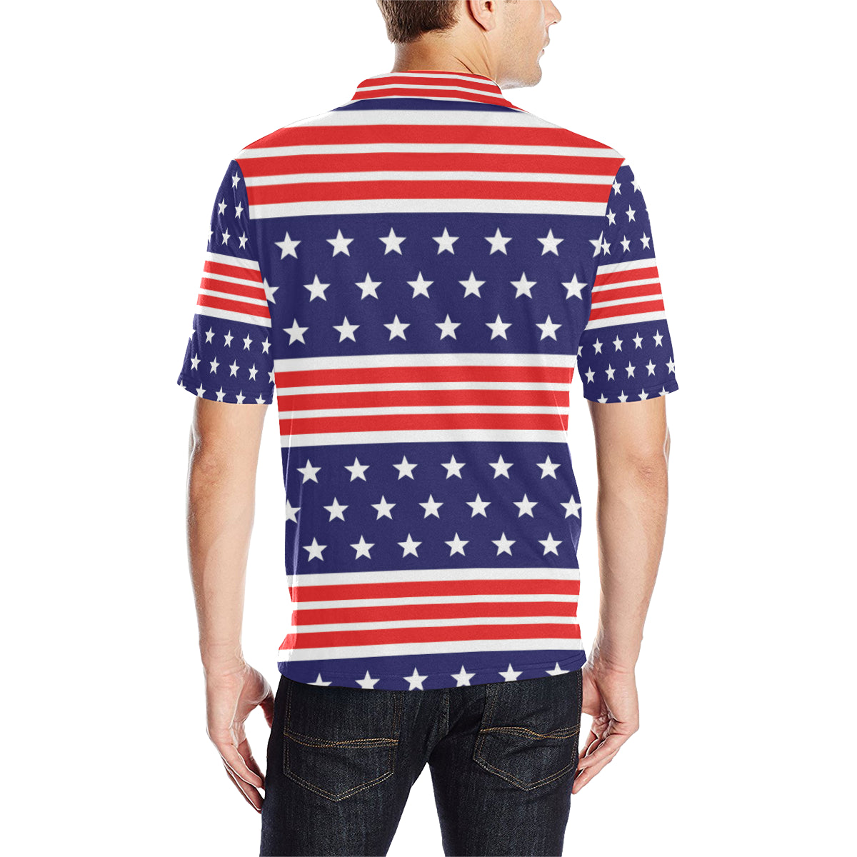 Patriotic Pattern Print Design A04 Men Polo Shirt
