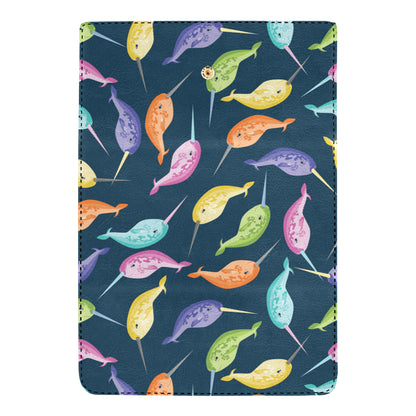 Narwhal Colorful Pattern Print Design 03 Women's Trifold Wallet