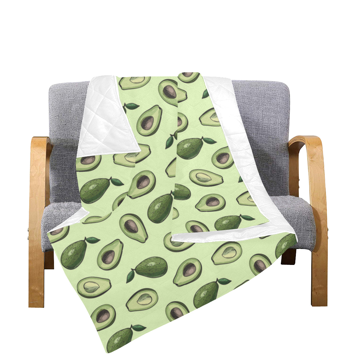 Avocado Pattern Print Design 02 Premium Quilt