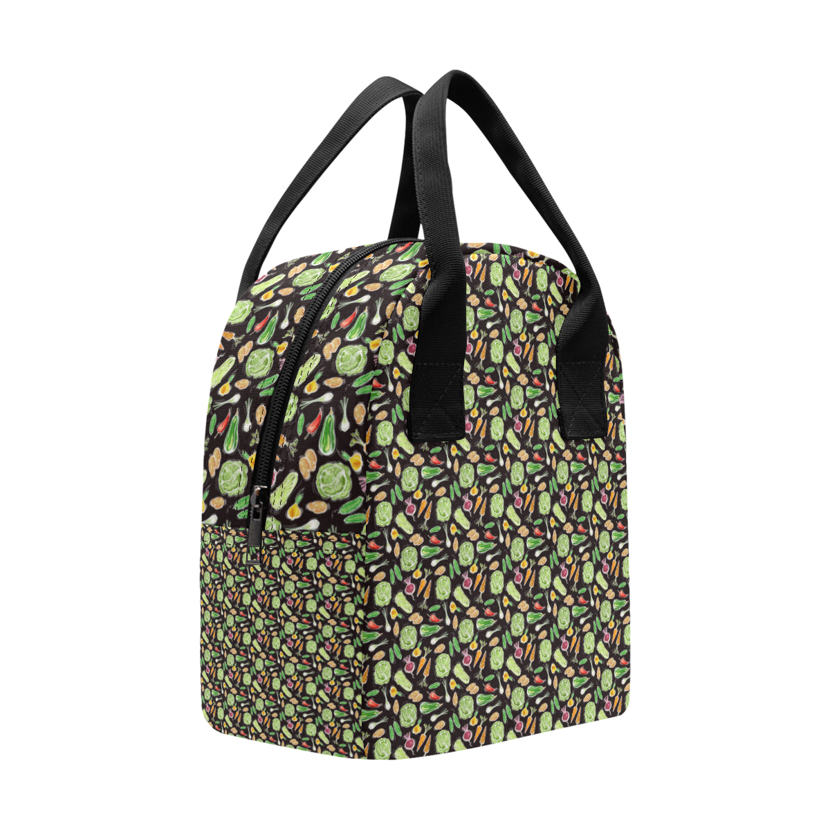 Vegan Draw Themed Design Print Insulated Lunch Bag