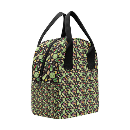 Vegan Draw Themed Design Print Insulated Lunch Bag